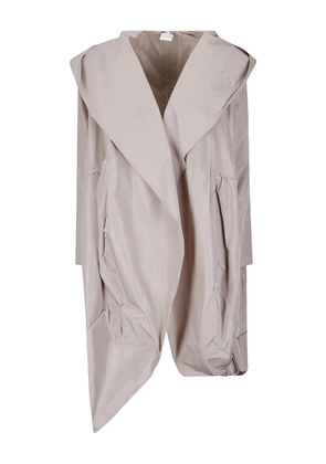 HIRA hooded asymmetrical trench - Pink