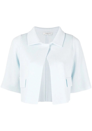 Charlott short-sleeve knitted jacket - Blue
