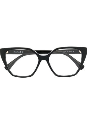 Max Mara Eyewear logo-arm detail glasses - Black