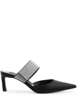 Sergio Rossi Paris 60mm satin mules - Black