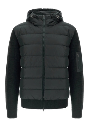 Herno hooded quilted-panel jacket - Black