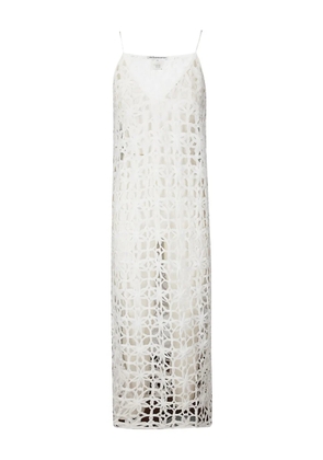 Stefano Mortari crochet midi dress - White