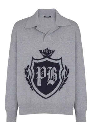 Balmain emblem sweater - Grey