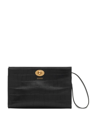 Burberry Cotswolds crocodile-effect shoulder bag - Black