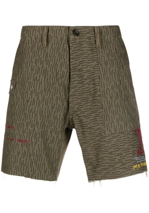 President’S stripe-pattern cotton shorts - Green