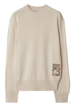 Burberry checked wool jumper - Neutrals