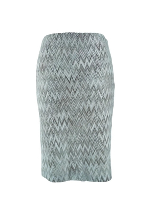 Missoni Pre-Owned zig zag pencil skirt - Blue