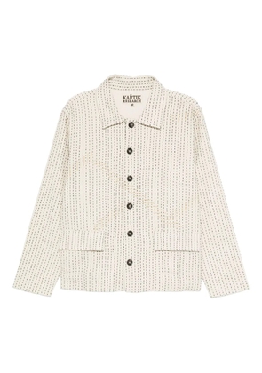Kartik Research kantha-embroidered button jacket - Neutrals