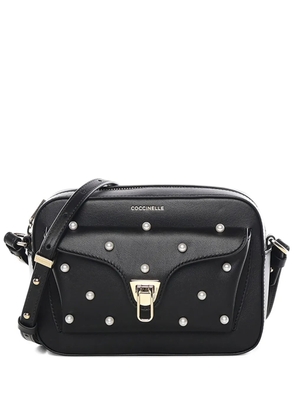 Coccinelle pearl-embellished shoulder bag - Black