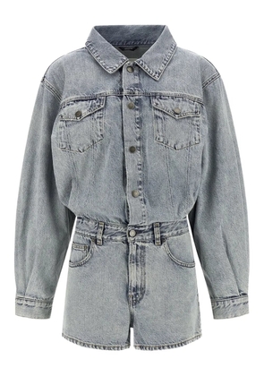 Haikure long-sleeve playsuit - Blue