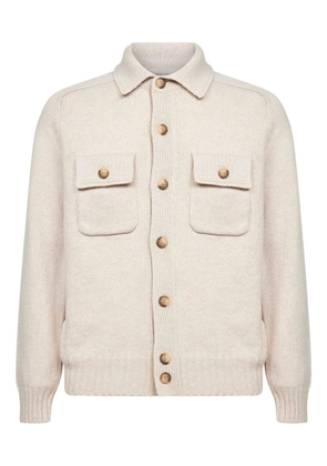 D4.0 chest-pocket button overshirt - Neutrals
