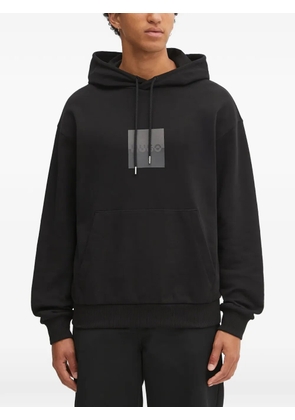 HUGO logo hooded sweatshirt - Black