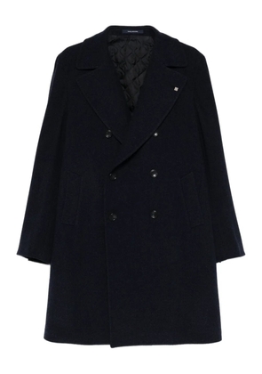Tagliatore double-breasted wool coat - Blue