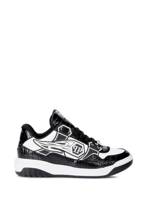 Philipp Plein logo-detail lace-up sneakers - Black