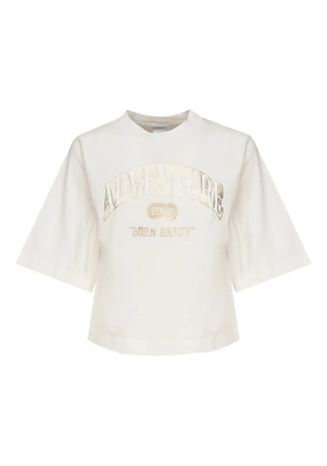 PINKO logo-print short-sleeve T-shirt - Neutrals