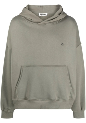 A Paper Kid logo-embroidered cotton hoodie - Green