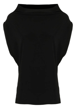 Norma Kamali wide-neck sleeveless top - Black