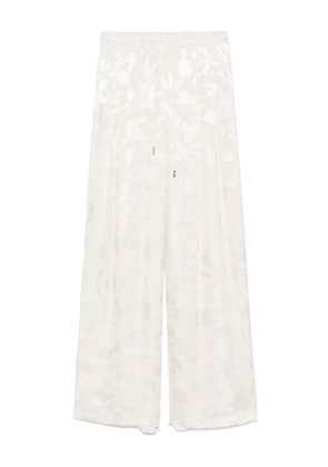 Ermanno Scervino floral-jacquard trousers - Neutrals