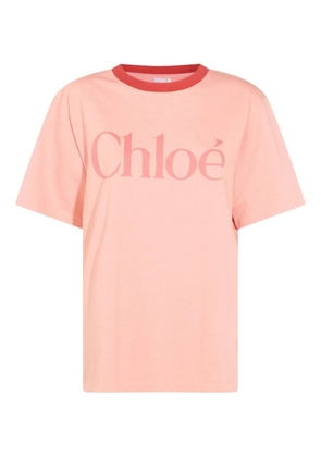 Chloé logo-print T-shirt - Pink