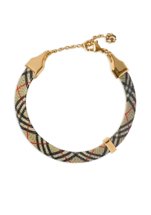 Burberry check-print lobster-clasp bracelet - Gold