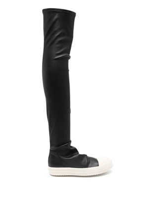 Rick Owens leather over-the-knee sneakers - Black