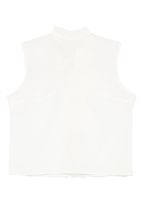 Mazzarelli sleeveless mock-neck top - White