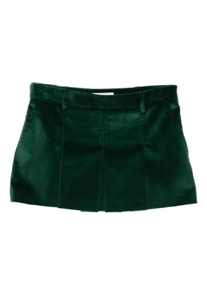 Miu Miu pleated corduroy skirt - Green