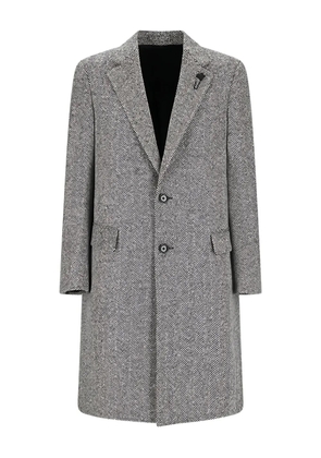 Lardini herringbone button-up coat - Grey