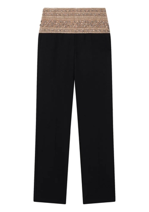 Stella McCartney crystal-embellished wool trousers - Black