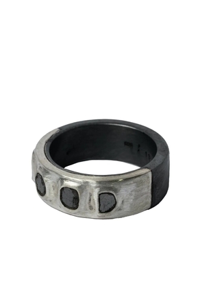 Parts of Four Sistema black diamond sterling-silver ring