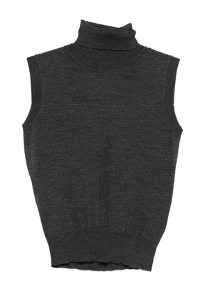 GOES BOTANICAL roll-neck sleeveless top - Grey