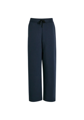 On drawstring-fastening track pants - Blue