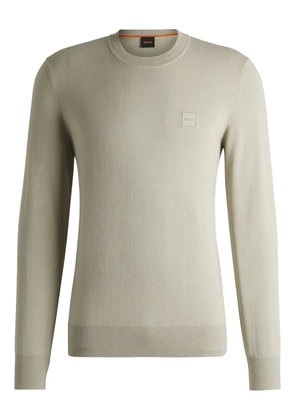 BOSS logo-plaque sweater - Neutrals
