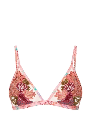 PatBO Seaweed embellished bikini top - Pink