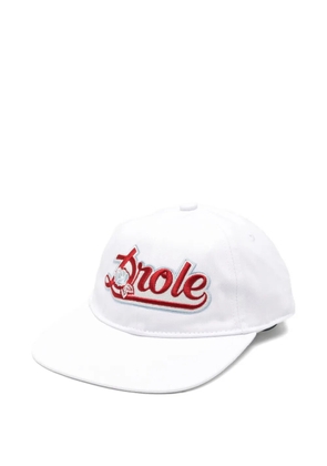 Drôle De Monsieur logo-embroidered baseball cap - White