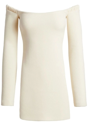 KHAITE The Octavia strapless mini dress - Neutrals