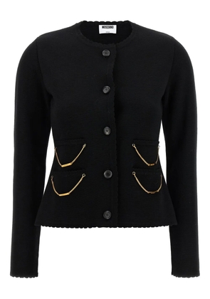 Moschino chain-detail cardigan - Black