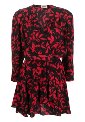 Zadig&Voltaire Rogers leaf-print minidress - Black