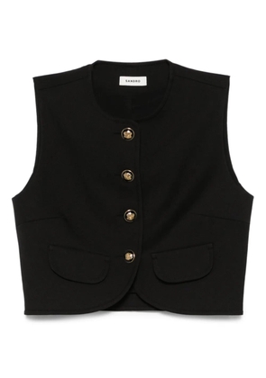 SANDRO cropped sleeveless top - Black