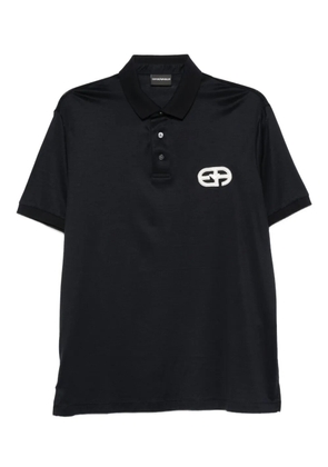 Emporio Armani logo-embroidered polo shirt - Blue