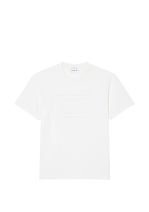 Lacoste embossed-logo round-neck T-shirt - White