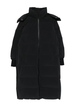 Herno hooded zip-up long coat - Black