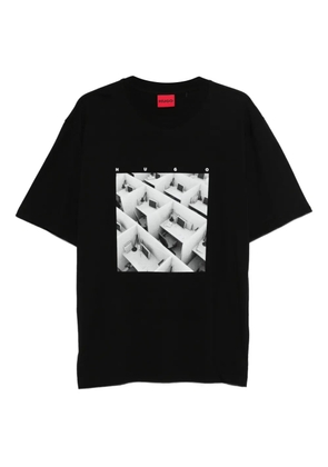HUGO graphic print T-shirt - Black