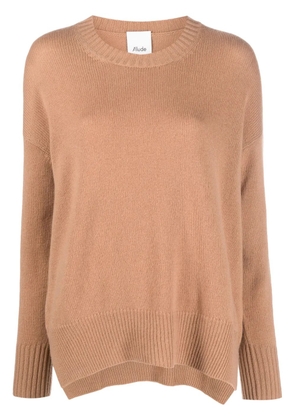 Allude drop-shoulder cashmere jumper - Brown