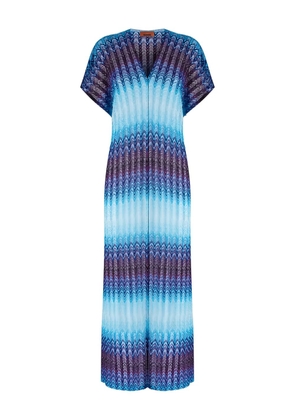 Missoni zig zag beach cover-up - Blue