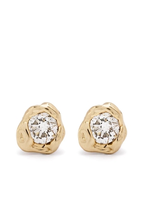 Fie Isolde 14K yellow gold medium Alfa diamond earrings