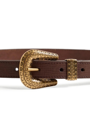 Valentino Garavani Vlogo signature leather belt - Brown