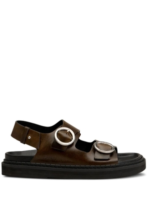 AMI Paris Fussbet leather sandals - Brown