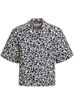 Marni all-over floral print shirt - Black