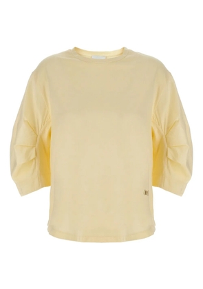 Nude cotton T-shirt - Yellow